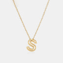 Stainless Steel Letter Pendant Necklace