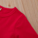 Kids Girl Graphic Dress and Printed Pants Set