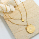 Stainless Steel Double-Layered Necklace