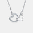 Moissanite 925 Sterling Silver Heart Necklace