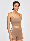 Crisscross Spaghetti Strap Active Bra