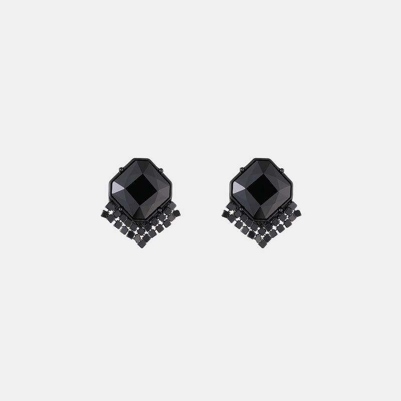 Geometric Zircon Alloy Earrings