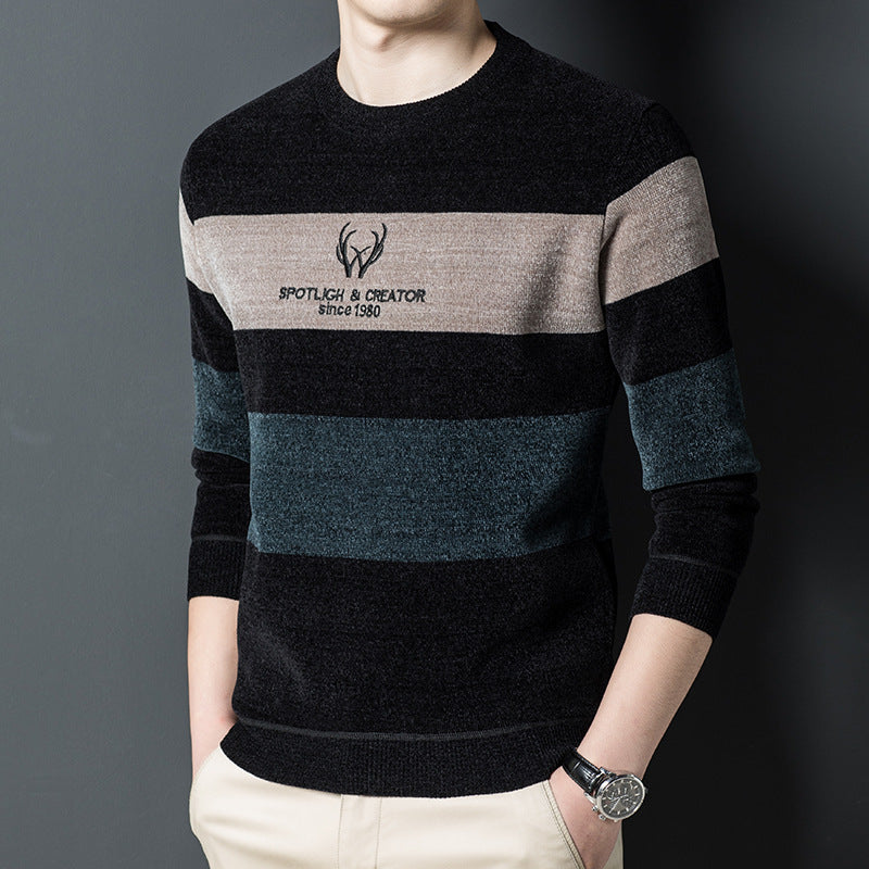 Dusted Chenille Men's Knit Sweater Base