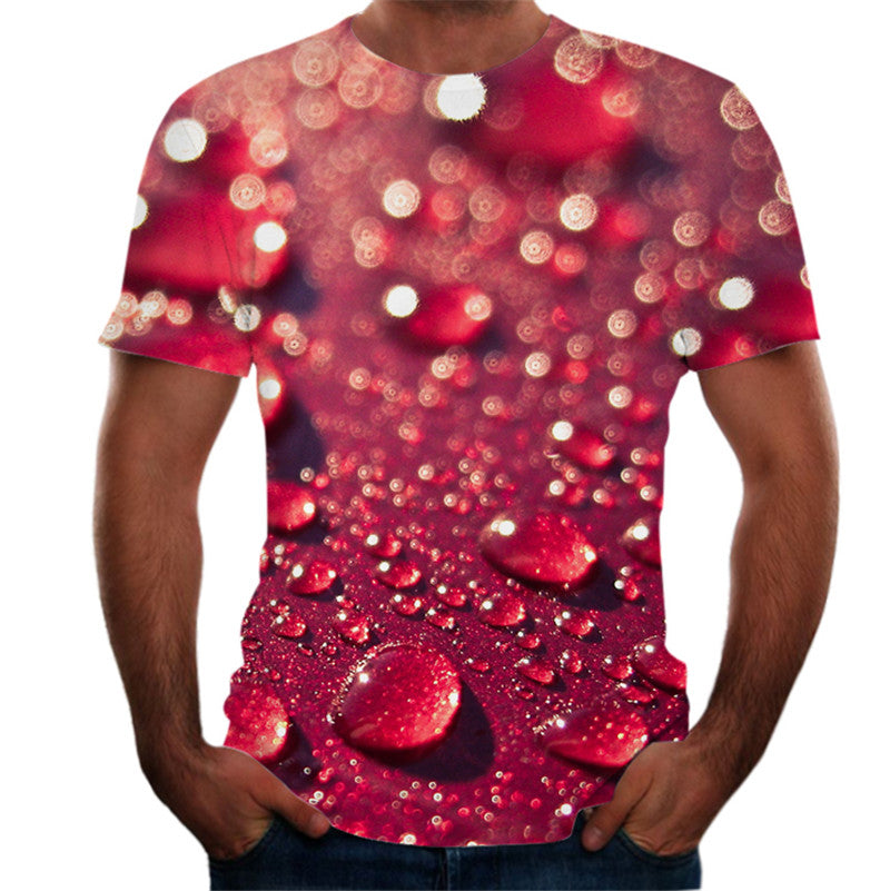 3D digital round neck short sleeve T-shirt