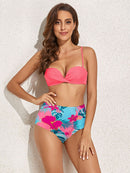 Floral Crisscross Three-Piece Swim Set