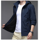 Solid Color Men's Casual Jacket With Business Hat