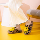 Melody Smiley Face Leopard Slippers