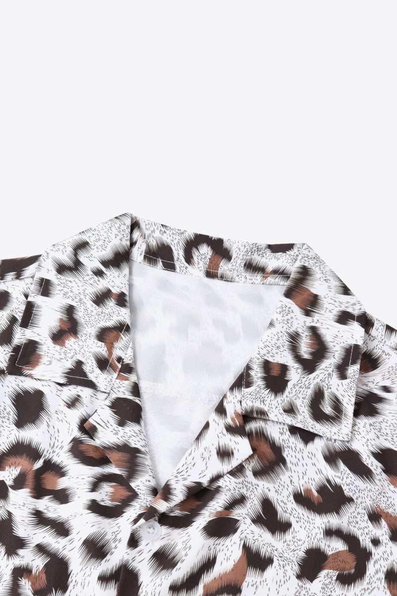 Full Size Leopard Pocket Shirt