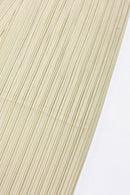 Accordion Pleated Notched Neck Top and Cropped Wide Leg Pants Set