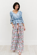 Davi & Dani Island Retreat Full Size Run Palazzo Pants in Pink