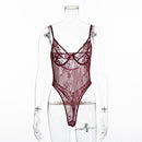 Cryptographic lace bodysuit For women backless