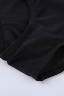 Floral Striped Patchwork Rashguard One-piece Swimsuit