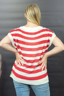 BiBi USA Love Flag Print Sweater