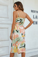 Spaghetti Strap Asymmetric Hem Dress