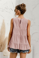 Sleeveless Tiered Top