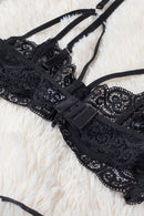 Adjustable Strappy Lace Bra and Panty Set