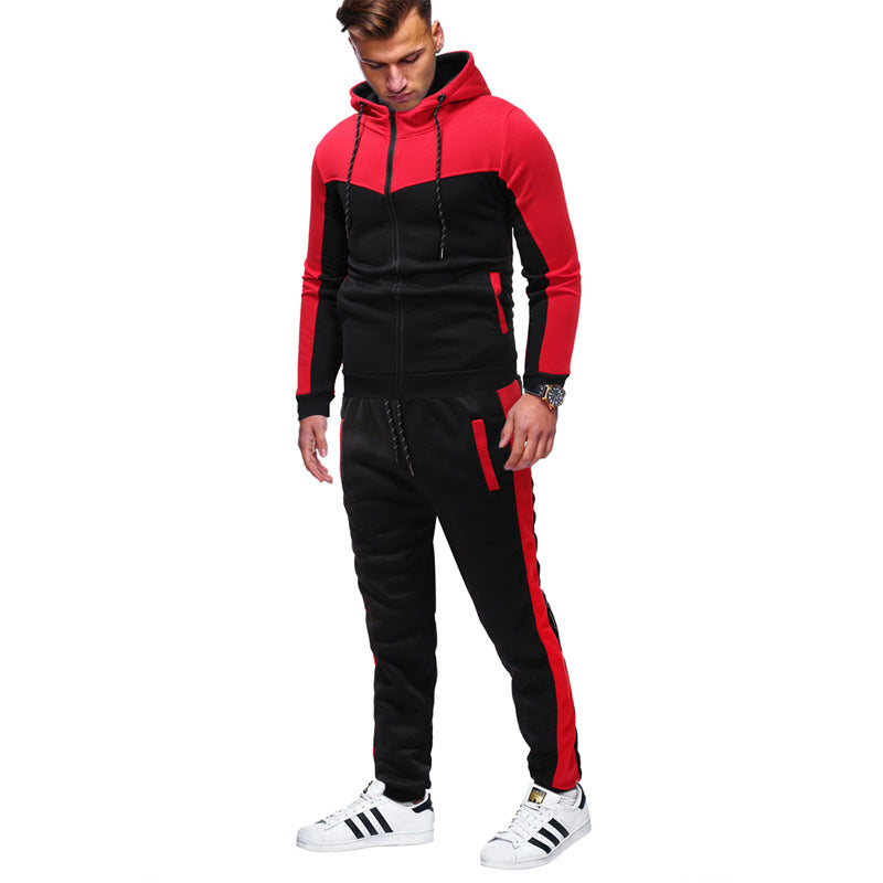 Men's casual hooded sweater suit