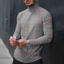 Men's Long Sleeve T-shirt With Slim Plaid