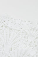 Puff Sleeve Crochet Lace Mini Dress