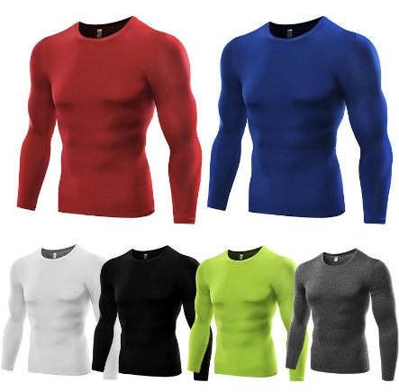 Sports Tights Solid Color Round Neck High Stretch Compression Fitness Clothes