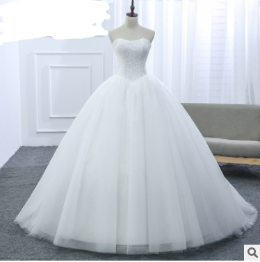 2021 new bride wedding wedding dress Korean large slim slim tail code bra Qi simple summer