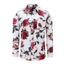 Men's printed slim long sleeve shirt