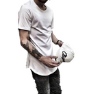 Men's t-shirt new men's round neck youth solid color men's advertising shirt