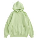 Hooded Plus Velvet Padded Pullover Solid Color Sweater Hoodie Long Sleeves