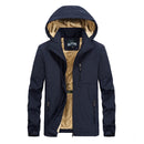 Men's plus fleece plus fleece padded hooded jacket