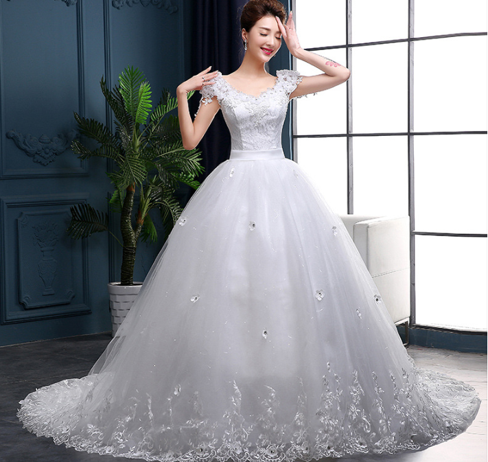 2021 new wedding dress long tail wedding dress bride dress wedding dress