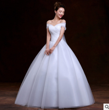 2021 new bride wedding wedding dress Korean large slim slim tail code bra Qi simple summer