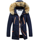 Men's Cotton-padded Jacket With Fur Collar