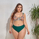 Sexy Split Large Size Printing Women's Swimwear