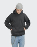 Hooded Plus Velvet Padded Pullover Solid Color Sweater Hoodie Long Sleeves