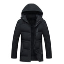 Hooded warm windbreaker