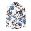 Men's printed slim long sleeve shirt