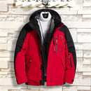 Casual Zip-up Cotton Suit With Solid Color Lapel And Cap