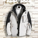 Casual Zip-up Cotton Suit With Solid Color Lapel And Cap