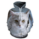 Printed Kitten Fashion Couple Hoodie Sweater Loose