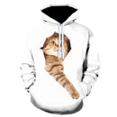 Printed Kitten Fashion Couple Hoodie Sweater Loose