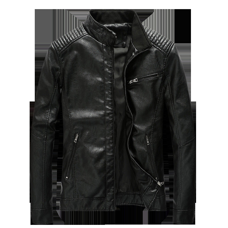 Men's Leather Motorcycle Plus Size Leather Jacket