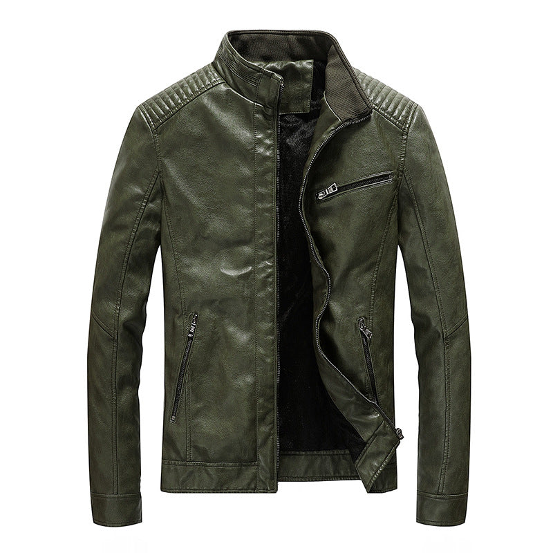 Men's Leather Motorcycle Plus Size Leather Jacket