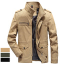 Cotton Stand-collar Mid-length Jacket