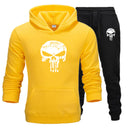 Pieces Sets Tracksuit Men Skull Brand Autumn Winter Hooded