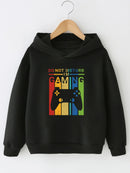 Boys Gamepad Slogan Graphic Hoodie