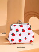 Fruit Pattern Kiss Lock Purse