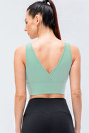Reversible Cropped Surplice Yoga Tank