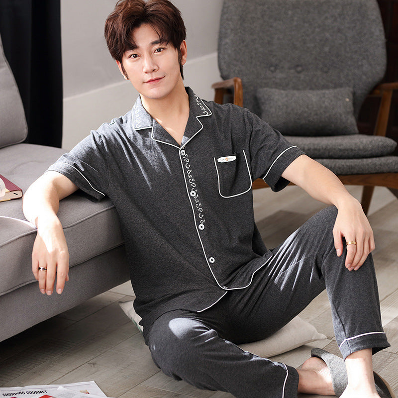 Short-Sleeved Trousers Young Men's Casual Home Wear Suit