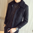 Suede slim jacket