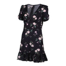 Women Mini Boho Floral Dress